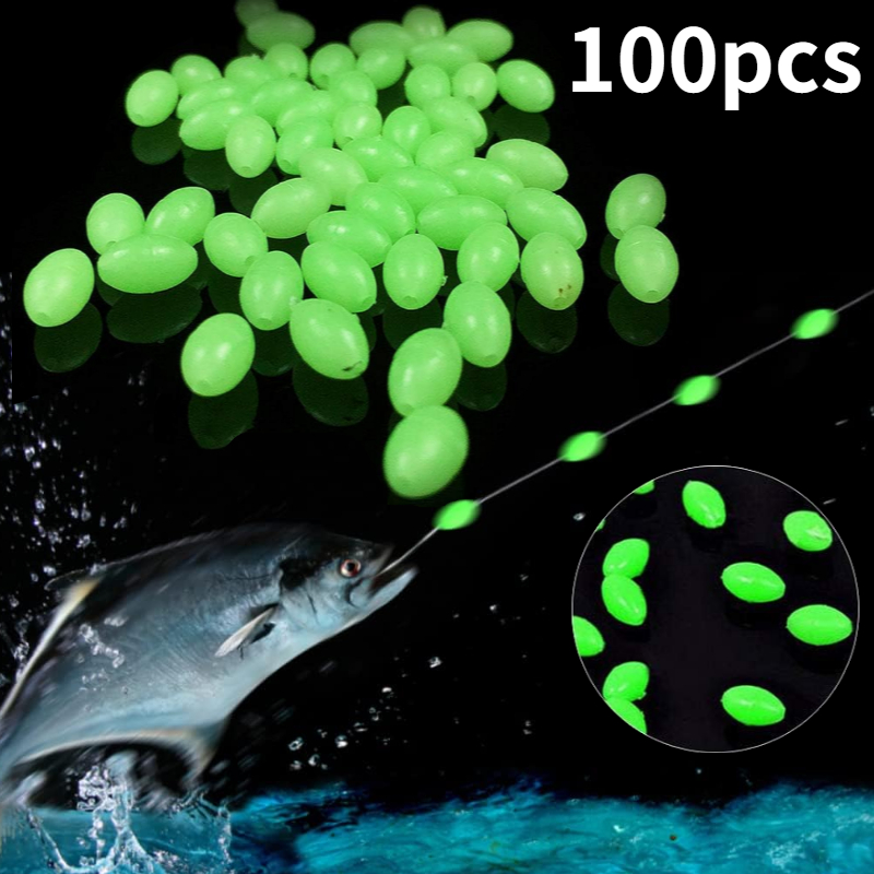 Night Float Fishing - 100 stks/partij Ovale Nacht Lichtgevende Vissen