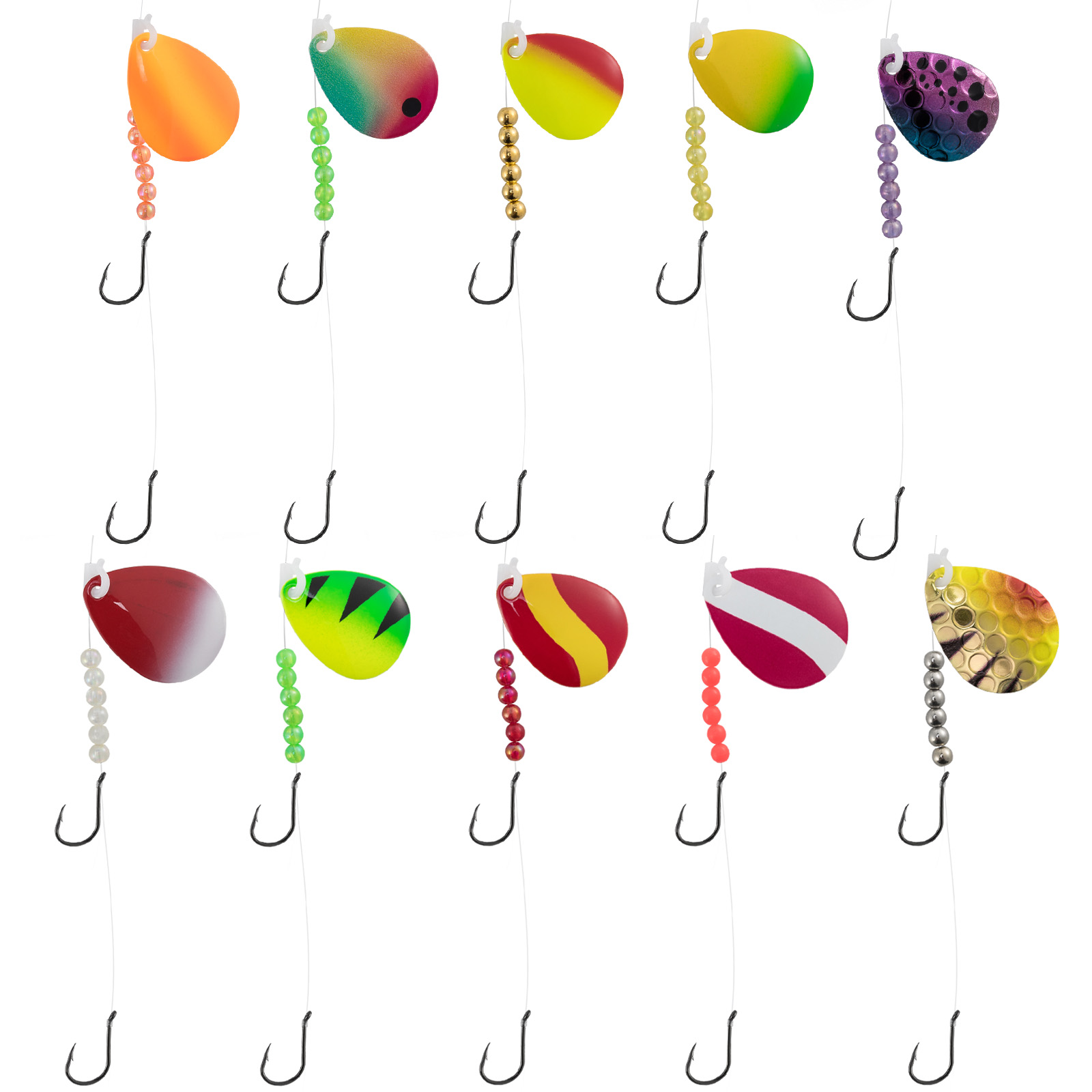 Surf Fishing Equipment - 10 stuks Walleye Spinner Rig 114cm