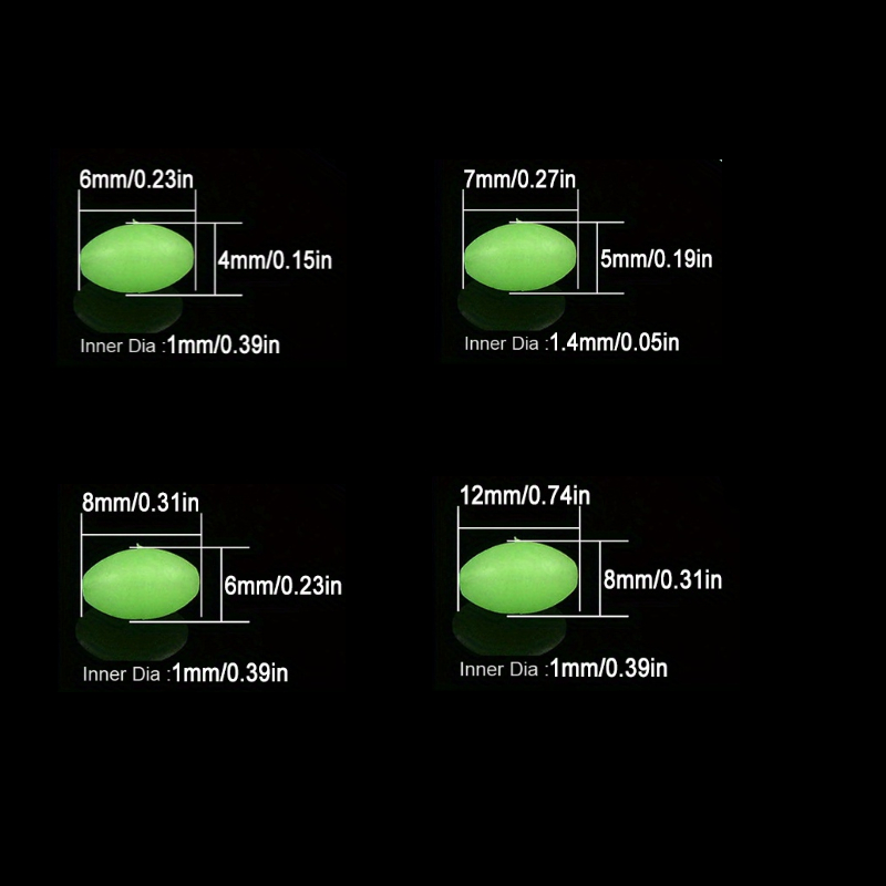 100 stks/partij Ovale Nacht Li - Night Float Fishing recensie en prijs