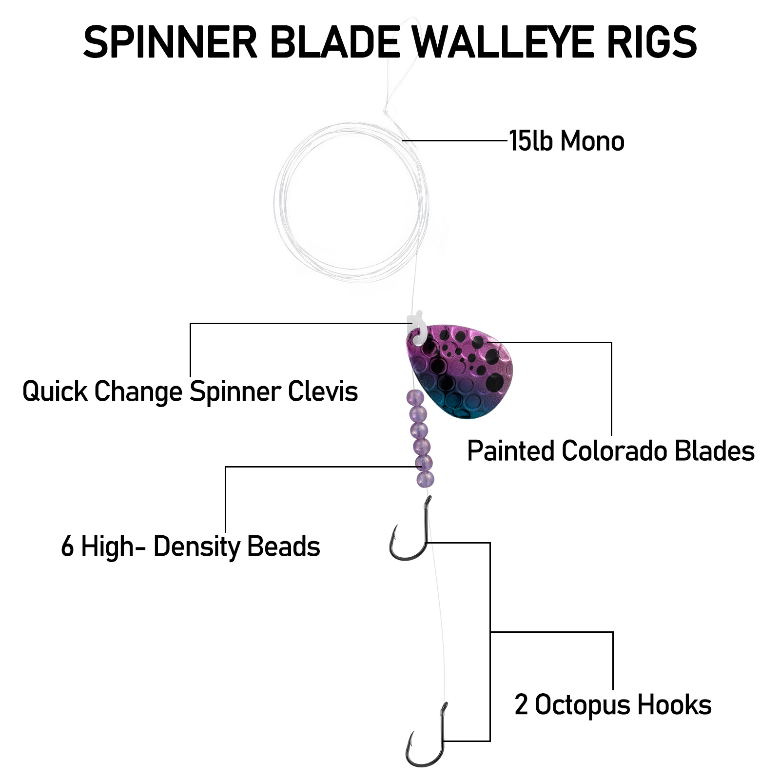 10 stuks Walleye Spinner Rig 1 - Surf Fishing Equipment recensie en prijs