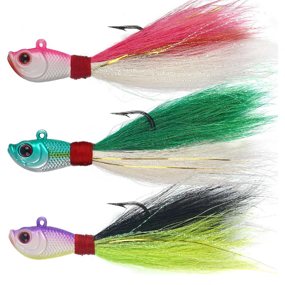 3pcs Bucktail Jigs Zoutwater Z - Surf Fishing Equipment recensie en prijs