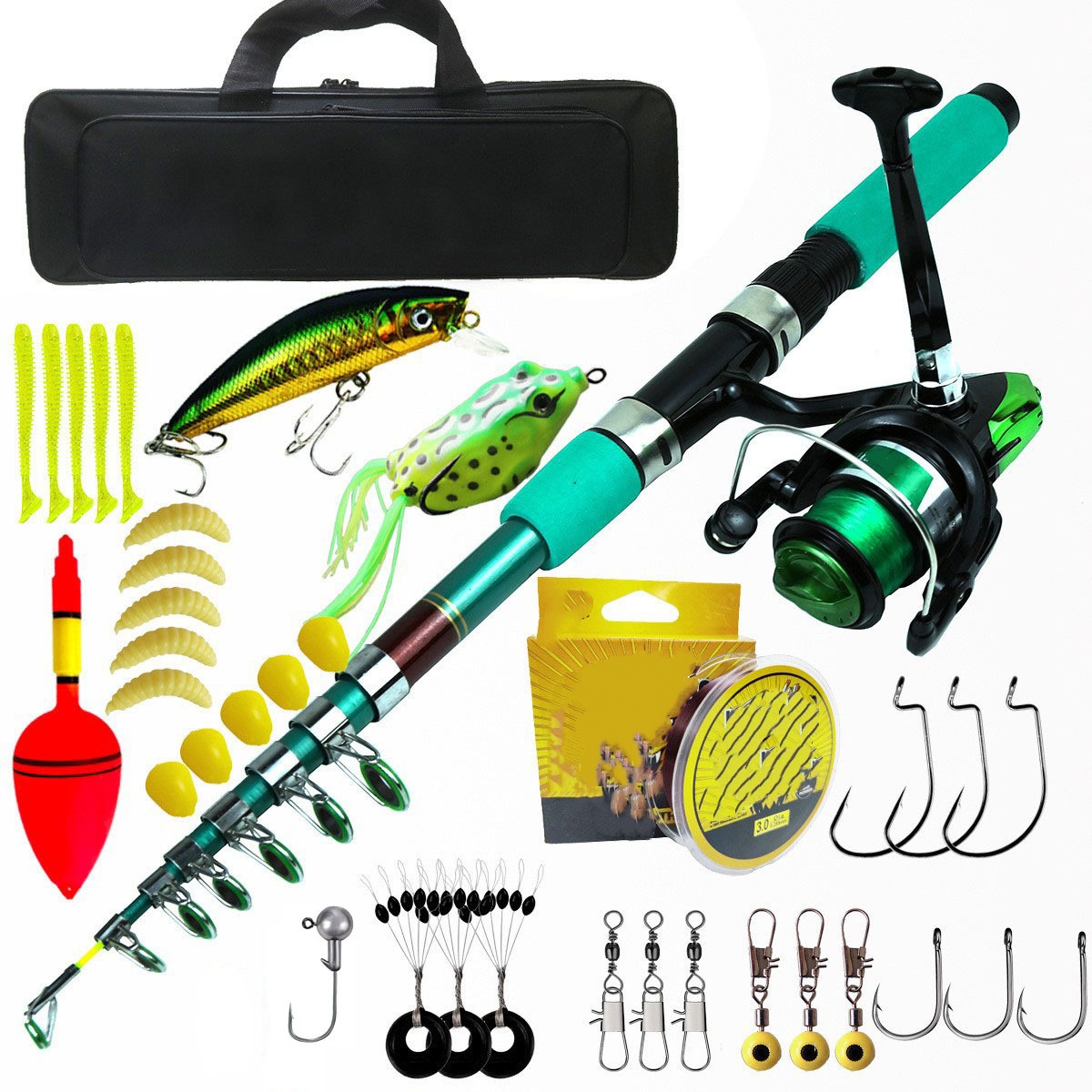 Draagbare ultralichte karper t - Telescopic Fishing Rod recensie en prijs